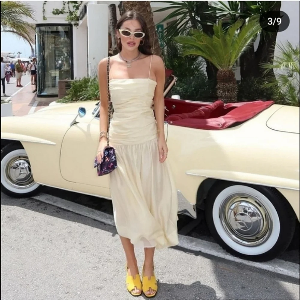 Zara Cream Midi Dress - Picture 5 of 16